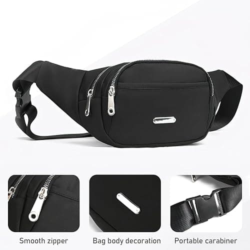 6 Pieces Crossbody Bags for Men Women, 6 Colors Adjustable Fanny Pack with Large Pockets, Waterproof Waist Money Belts, Shoulder Pouch, Portable Chest Bag for Travel Shopping Running Sport School thumbnail 6