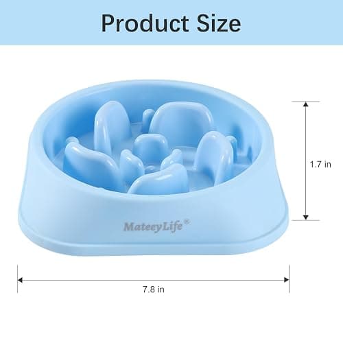 MateeyLife Slow Feeder Dog Bowls 2PCS, Anti-Choking Puzzle Dog Food Bowls, Anti-Slip Interactive Feeding Slow Down Eating, Bloat Stop Maze Dishes for Medium Breeds thumbnail 3