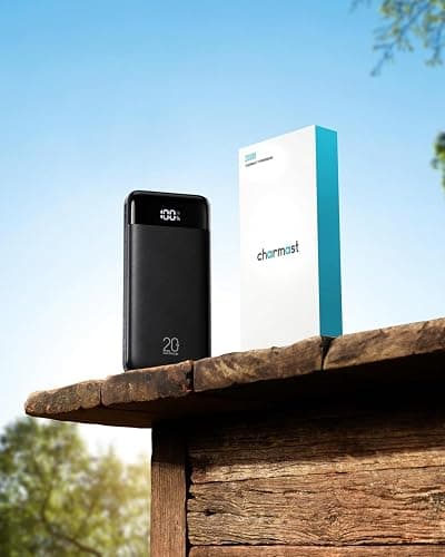 Charmast Power Bank with Built in Cables, 20000mAh USB C Battery Pack 5 Outputs 4 Inputs with LED Display Type C Powerbank,22.5W Fast Charging Portable Charger Compatible with Smartphones and More thumbnail 9