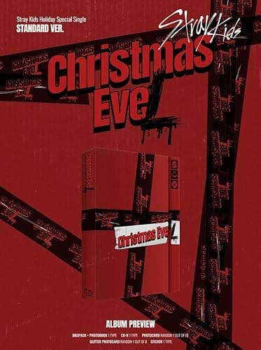 Stray Kids Christmas Evel Holiday Special Single ALBUM Normal Version ALBUM + Glitter Photocard + Sticker + Photocard Set thumbnail 2
