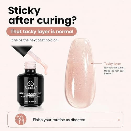 Beetles Builder Gel for Nails,8 in 1 Jelly Nude Color | for Building Instant Apex Extension & Strengthener, Friendly for Beginner Women DIY Nail at Home, UV & LED Lamp Needed thumbnail 6