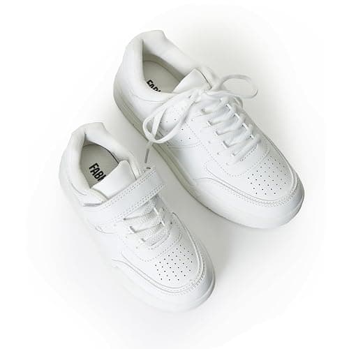 FabKids Girls' Vintage Tennis Shoes Classic Sneakers Breathable Non-Slip Athletic Shoes Cute Lace Up Casual Shoes for Kids thumbnail 5