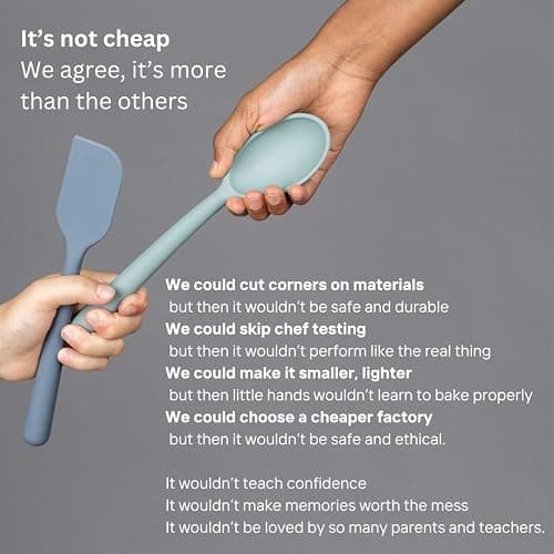 Tampoco Real Kids Cooking & Baking Set – Montessori Kitchen Tools for Real Cooking with Food-Safe Silicone Utensils – Functional & Fun Gift for Young Chefs thumbnail 6