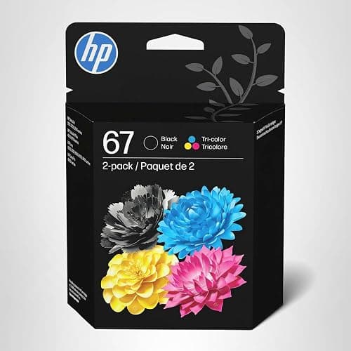 HP 67 Black/Tri-Color Ink Cartridges (2-Pack) | Works with DeskJet 1255, 2700, 4100, Envy 6000, 6400 | Instant Ink Eligible | 3YP29AN | Packaging May Vary thumbnail 13