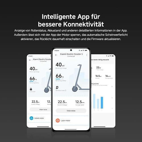 Xiaomi E-Scooter 4 Lite, 4 Pro Plus, 4 Ultra, 5 Elite, 5, 5 Pro oder 5 Max mit Deutscher Straßenzulassung (max 20km/h, bis zu 70km Reichweite und 25% Steigung, Luftreifen, Dual-Bremsen, Display, App) thumbnail 10