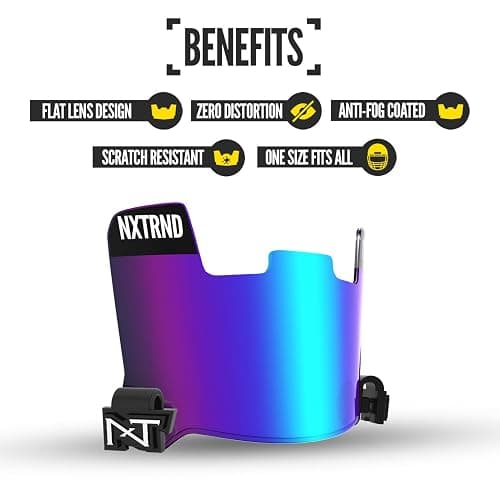 Nxtrnd VZR1 Football Visor, Flat Lens Technology, Fits Adult & Youth Football Helmets thumbnail 3