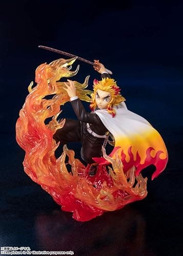 TAMASHII NATIONS - Demon Slayer: Kimetsu no Yaiba - Kyojuro Rengoku Flame Breathing, Bandai Spirits FiguartsZERO Collectible Statue thumbnail 4