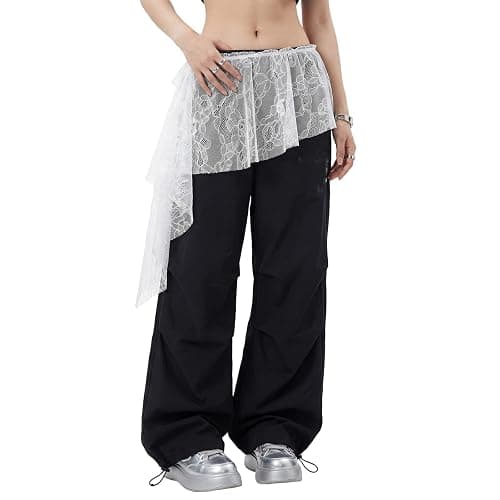 Women Lace Cover Up Skirt Y2k Hip Scarf Belt Tie Side Sheer Lace Wrap Skirt Asymmetrical Flowy Layered Skirts - Image 1