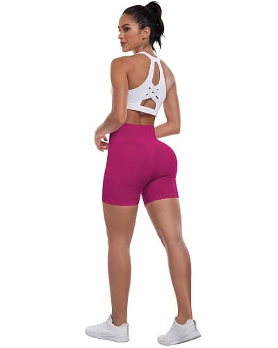 ATHVOTAR Workout Gym Shorts Women, High Waisted Seamless Butt Lifting Scrunch Butt Sports Shorts thumbnail 5
