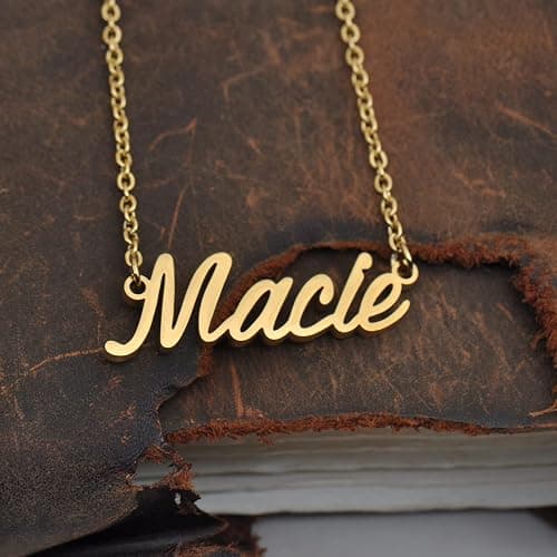 HUAN XUN Personalized Name Necklaces for Women Custom Stainless Steel Initial Ltter Necklace Pendant Jewelry for Christmas Birthday thumbnail 3