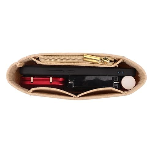 2Sets Mini Bag Strap Kit and Organizer Compatible with Longchamp, Folding Tote Bag organizer insert, Punch-Free Adjustable Buckle Strap Design, Multi-Pocket Felt Handbag Organizer, (1.2cm) thumbnail 3