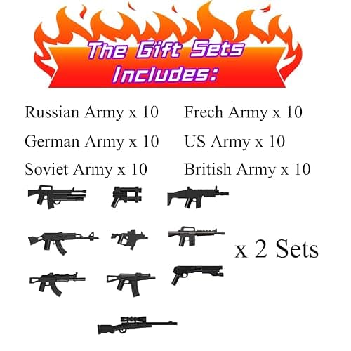 XAPUNK WW2 Military Minifigures Toys for Kids, Army Men War 2 Soldier Action Figures Set, Army Battle WW2 Playset with Weapons, Christmas Birthday Military Toy Gifts for Kids thumbnail 2
