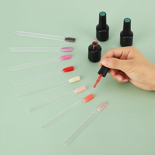 150 Pcs Nail Swatch Sticks with Ring, Square Nail Polish Color Sample Sticks Display for Board Home thumbnail 6