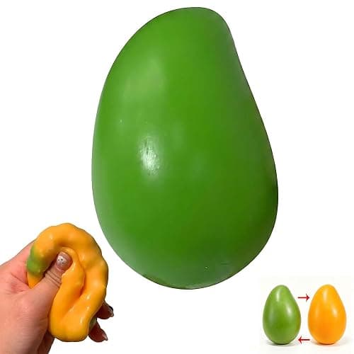 Crunchy Mango Squishy, Chameleon Mango Stress Ball for Adults, Suitable for People Over 14 Years Old - Image 1