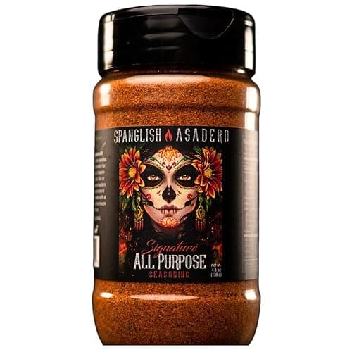 Spanglish Asadero 5oz Signature All Purpose Spice | Mexican Seasoning for Steak, Chicken, Pork, Lamb, and Elote | Low Sodium BBQ Rub and Marinade for Smoking or Grilling Meat - Image 1