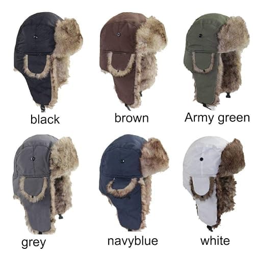 ASWER Trapper Warm Russian Trooper Hat Winter Skiing Cap Women Men Windproof thumbnail 2