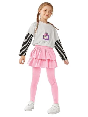 Resinta 3 Pack Girls School Uniform Pants Girls Leggings with Skirt Winter Warm Leggings 4-14 Years thumbnail 5
