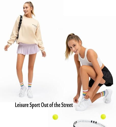 Raroauf Womens Pleated Tennis Skirts with Shorts High Waisted Mini Skirt Golf Skort Athletic Skirts Workout Pickball thumbnail 5