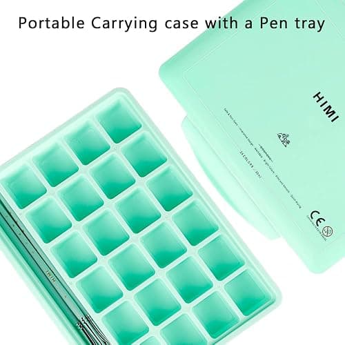 HIMI Gouache Paint Set, 24 Colors x 30ml/1oz with Brushes & Palette, Jelly Cup Design, Non-Toxic, Perfect for Beginners, Students, Artists(Green) thumbnail 4