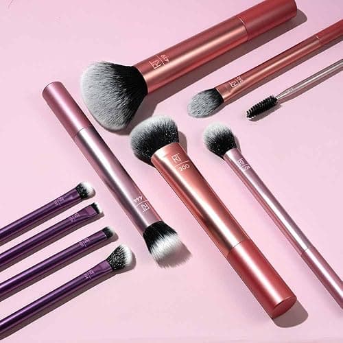 Real Techniques Blends Set, 10-Piece Makeup Brush Collection with Beauty Bag for Face and Eye, Use with Liquid, Cream, or Powder, Vegan, Cruelty-Free, Travel-Friendly, Easy to Clean thumbnail 6