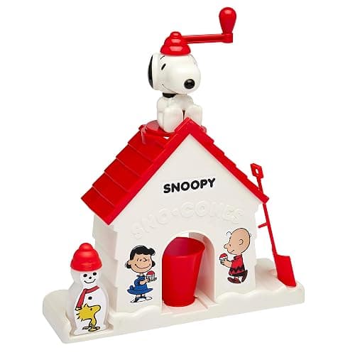 Cra-Z-Art Snoopy SNO-Cone Machine, Snow Cone Shaved Ice Maker Ice Shaver, Snoopy House Shaped Shaved Ice Maker Comes with Fruit Punch Flavor Packet, Ages 6 and Up, White - Image 1