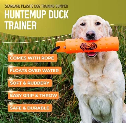 HuntEmUp Dog Training Bumper for Hunting & Sporting Dogs - Floating, Waterproof Fetch Dummy with Integrated Throw Rope, High-Visibility Design thumbnail 5