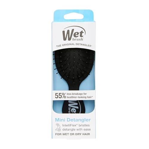 Wet Brush Mini Detangler Hair Brush, Black Frost, Detangling Travel Hairbrush, Ultra-Soft IntelliFlex Bristles Glide Through Tangles with Ease, Pain-Free, All Hair Types thumbnail 11