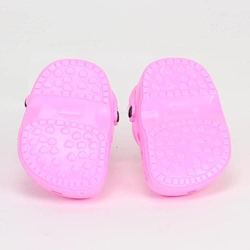 Sophia's Rubber Garden Clog Sandal with Heart Cut Outs and Heel Strap Shoes Accessory for 18" Dolls, Light Pink thumbnail 5