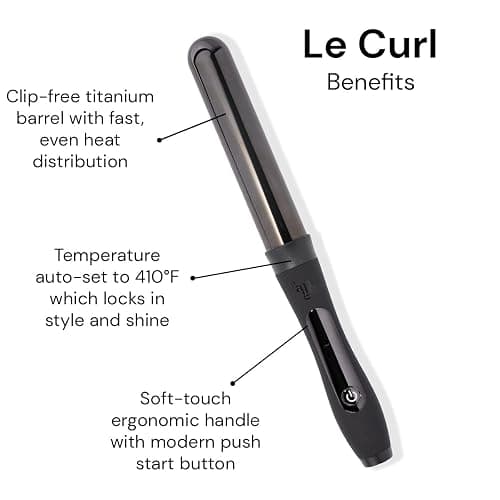 L'ANGE Hair Le Curl 32 MM Titanium Curling Wand | Professional 1.25 Inch Curling Iron for All Hair Types | Clip Free Hair Curler | Best Curling Wand for Tighter Curls & Beach Waves thumbnail 2