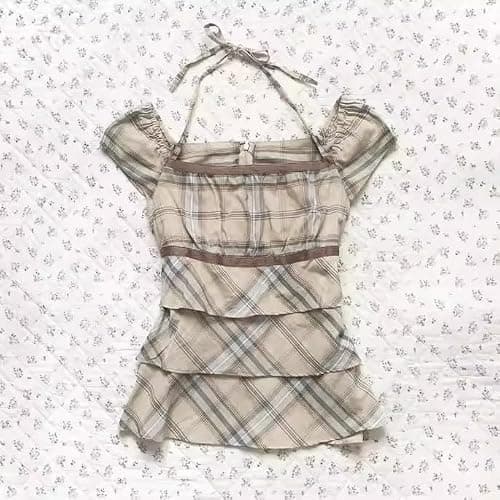 Y2k Grunge Striped Shirts Women Teen Girls Fitted Emo Goth Top 2000s Clothing Vintage Tees Mcbling Streetwear thumbnail 4