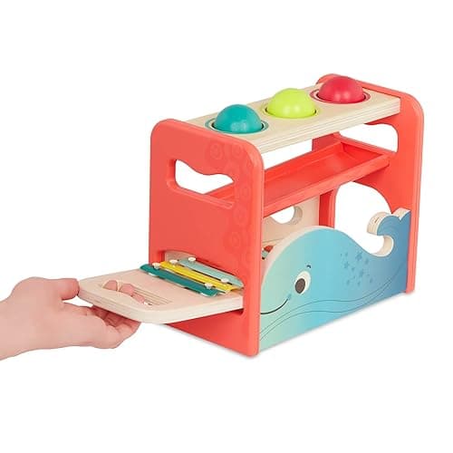 B. toys – Xylo – Pound Whale – Musical Instrument – Wooden Hammer & Balls – Developmental Toy for Toddlers – 1 Year + thumbnail 8