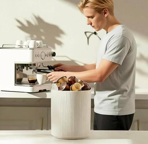 QUELIEN 360° Rotating Kitchen Utensil Holder for Countertop, Large Ceramic Utensil Crock Organizer with Non-Scratch Cork Base, Farmhouse White Cookware Storage Jar, Ideal Housewarming Gift thumbnail 8