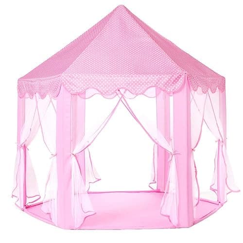 Monobeach Princess Tent Girls Large Playhouse Kids Castle Play Tent with Star Lights Toy for Children Indoor and Outdoor Games, 55'' x 53'' (DxH) thumbnail 9