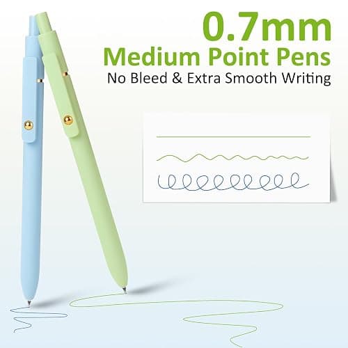 FIOVER Colored Pens, 6 Pack Colorful Gel Pens, Medium Point 0.7mm, Smooth Writing Pens Multicolor for Journaling, Drawing, Doodling, and Note Taking thumbnail 3