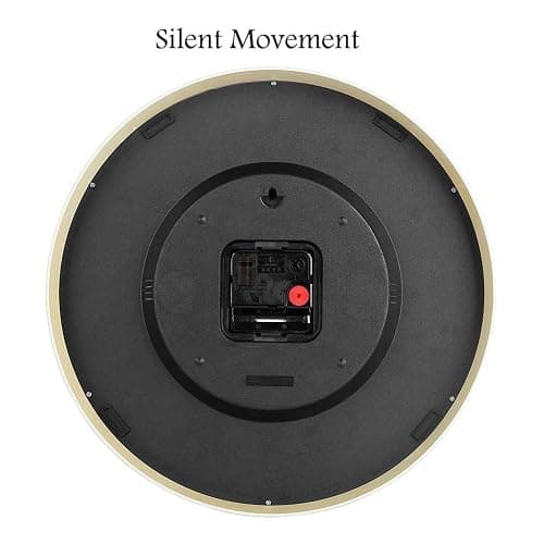 Topkey 12" Wooden Look Wall Clock Silent Non-Ticking 3D Numbers Colorful Decorative Round Clock for Living Room, Bedroom and Office Battery Not Included - Light Brown - 3d Color Numbers thumbnail 6