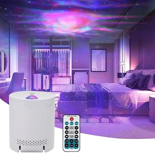 CAIYUE Star Projector Galaxy Projector, Exquisite Nebula Night Light Projector, Ocean Wave Galaxy Light with Remote Control,with Adjustable Speed and Brightness, Adults, Bedroom,Party - Image 1