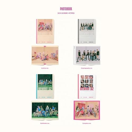 TWICE - 11th Mini Album BETWEEN 1&2 Random Ver. Photobook R + Photocard + Postcard + Sticker + Heart Glass + Folded Poster + Gift thumbnail 4