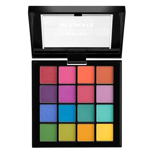 NYX PROFESSIONAL MAKEUP, Ultimate Shadow Palette, 16-shade Eyeshadow Palette, Vegan Formula - Brights thumbnail 2