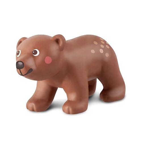 HABA Little Friends Brown Bear Cub - Chunky Plastic Forest Animal Toy Figure thumbnail 3
