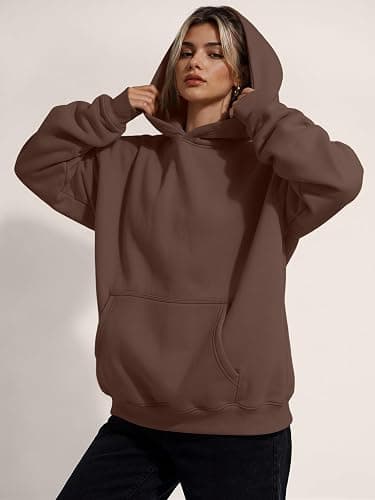 Trendy Queen Women Oversized Hoodies Fall Outfits | Gentle Skin Feel, Aesthetic Drop Shoulder, Large Kangaroo Pocket, Seamless Daily Outfit Match thumbnail 5