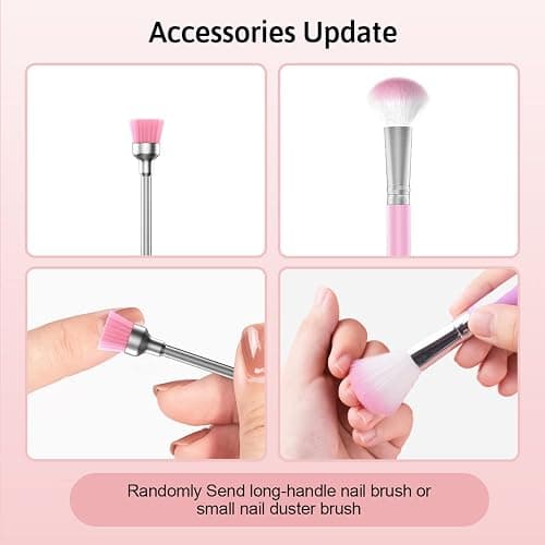 COSITTE Electric Nail Drill,USB Electric Nail Drill Machine for Acrylic Nail Kit,Portable Electric Nail File Polishing Tool Manicure Pedicure Kit Efile Nail Supplies for Home Salon,Pink thumbnail 6