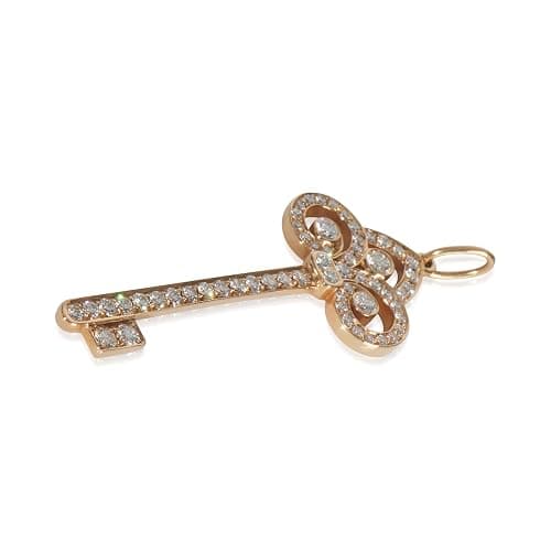 Tiffany & Co., Pre-Loved Fluer De Lis Pendant Necklace, Rose Gold, Diamond, 37 mm thumbnail 5