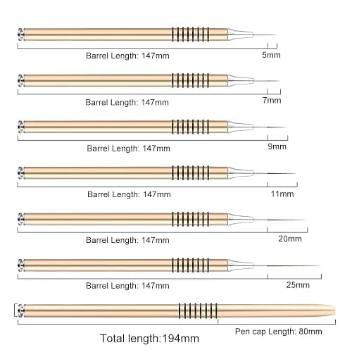 Xynovate Métalliques pour Nail Art, Pinceau Nail Art Ongles Professionnel avec Capuchon, Outils de Dessin pour Les Lignes Longues, Détails fins, French Manucure(Gold) thumbnail 2