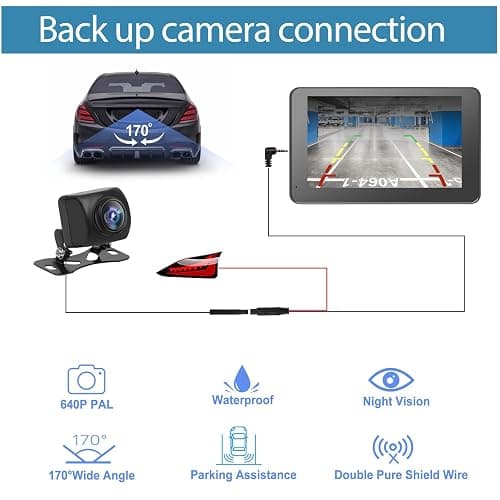 Carplay Screen for Car, 7" HD Wireless Portable Car Play Touchscreen Stereo with Android Auto Mirror Link/Backup Camera/GPS Navigation/Satellite Radio for All Vehicles thumbnail 8