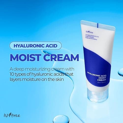 ISNTREE Hyaluronic Acid Moist Cream 100ml, 3.38 fl.oz | Korean Skincare | Deep Hydration for Dry Skin | Balances Oil & Moisture | Lightweight & Non-Greasy | Fragrance-Free thumbnail 2