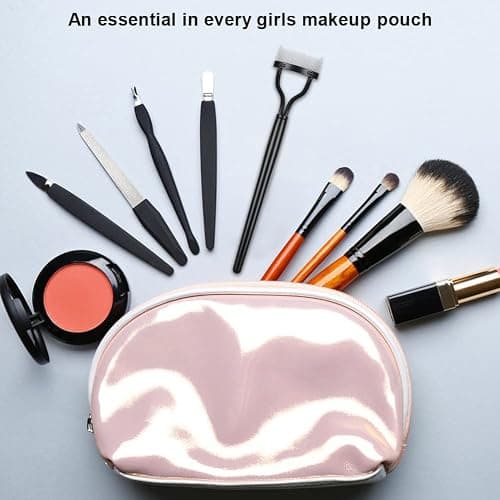 URAQT Wimpernkamm, Rostfreier Stahl Zähne Wimpernbürste, Schwarz Wimpern Separator für Frauen, Tragbare Wimpern Make Up Comb Sind Entworfen Mascara für Werkzeug Wimpern Kamm thumbnail 7