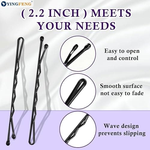 330 Pcs 2.2 Inch Black Bobby Pins, Set of Hairpins with Box, Premium Hair Pins for Kids, Girls and Women, Great for All Hair Types thumbnail 7