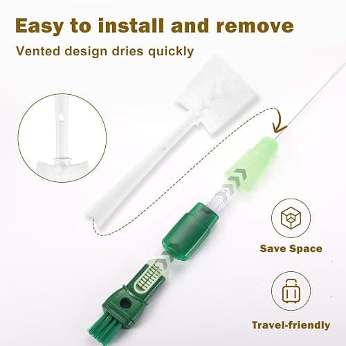 XYFuuee 5 Pack Dish Bottle Brush Set with 5-in-1 Cup Cleaning Brush, Dish Scrub Long Handle Brush with Scraper Tip, 3 Straw Cleaner Brushes for Stanley, Washing Kitchen Sink Pot Pan Water Bottle Stove thumbnail 4