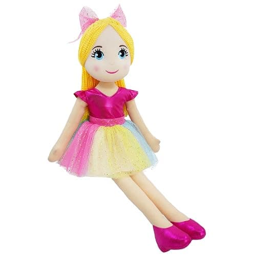 June Garden 30" XL Ballerina Princess Polina - Stuffed Plush Life Size Soft Doll - Pink Outfit - Gift for Toddlers and Little Girls thumbnail 7