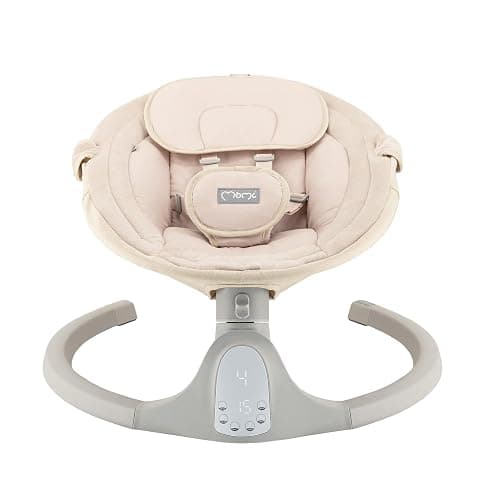 Balancelle MoMi KENANI SAND jusqu'à 9 kg, écran LED, télécommande, Bluetooth pour smartphone, alimentation piles/secteur, harnais de sécurité 5 points, arche et jouets thumbnail 20